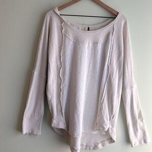 Free People Oversized Lace Front Top